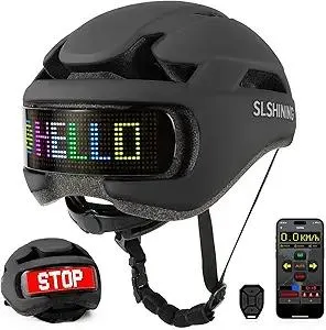 Smart Bike Helmet,Bicycle Helmet for Adults Teens with Personalized LED Lights,DIY Helmet with APP and Remote Control.(Men/Women)