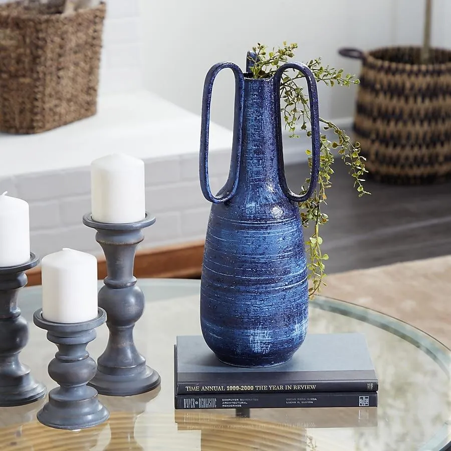 Grayson Lane Blue Stone Modern Vase