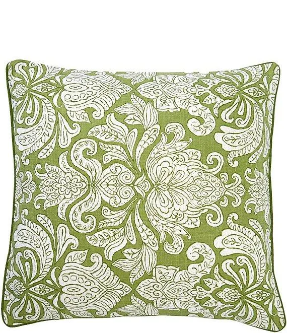 Textured Damask Reversible Square Pillow