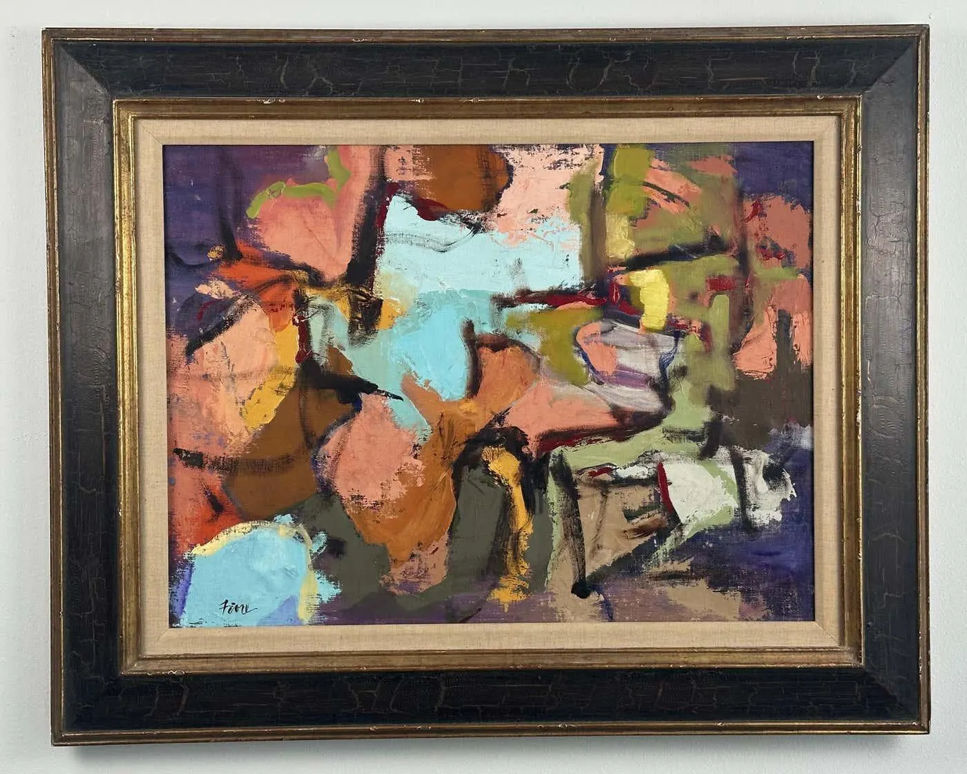 Joseph Fiore Untitled (abstract expressionist mid-century modern painting) ca. 1955