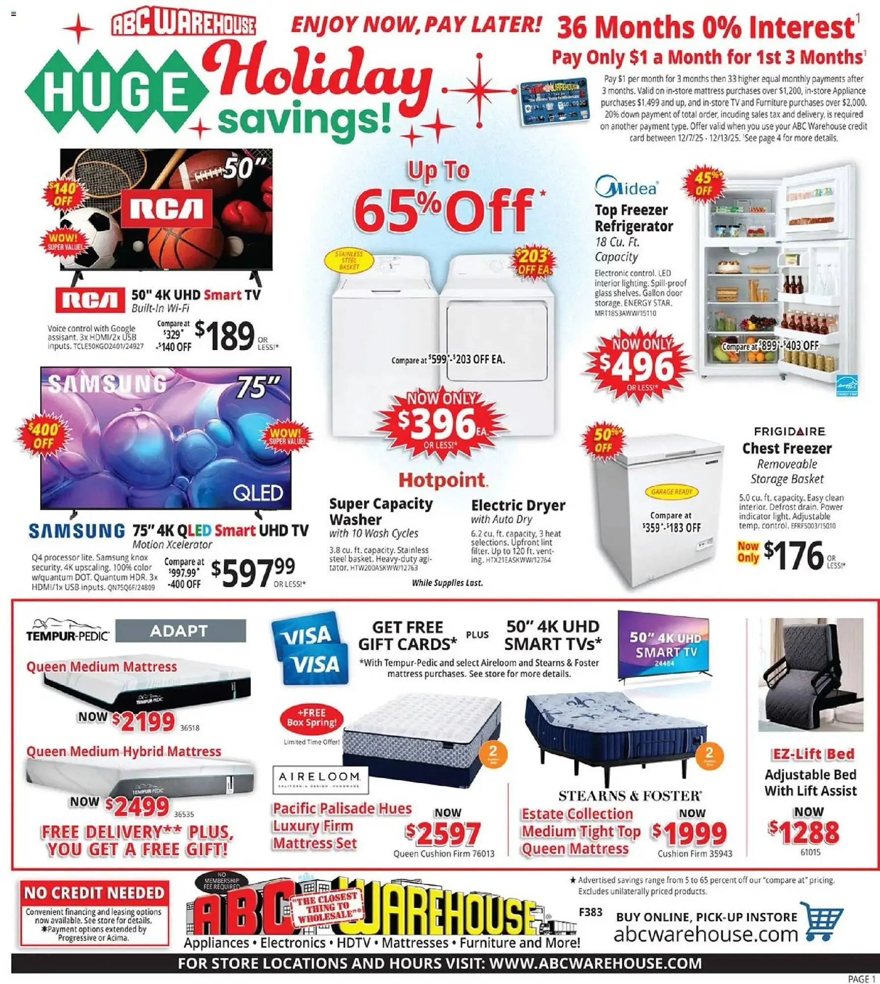 ABC Warehouse weekly ad - 1
