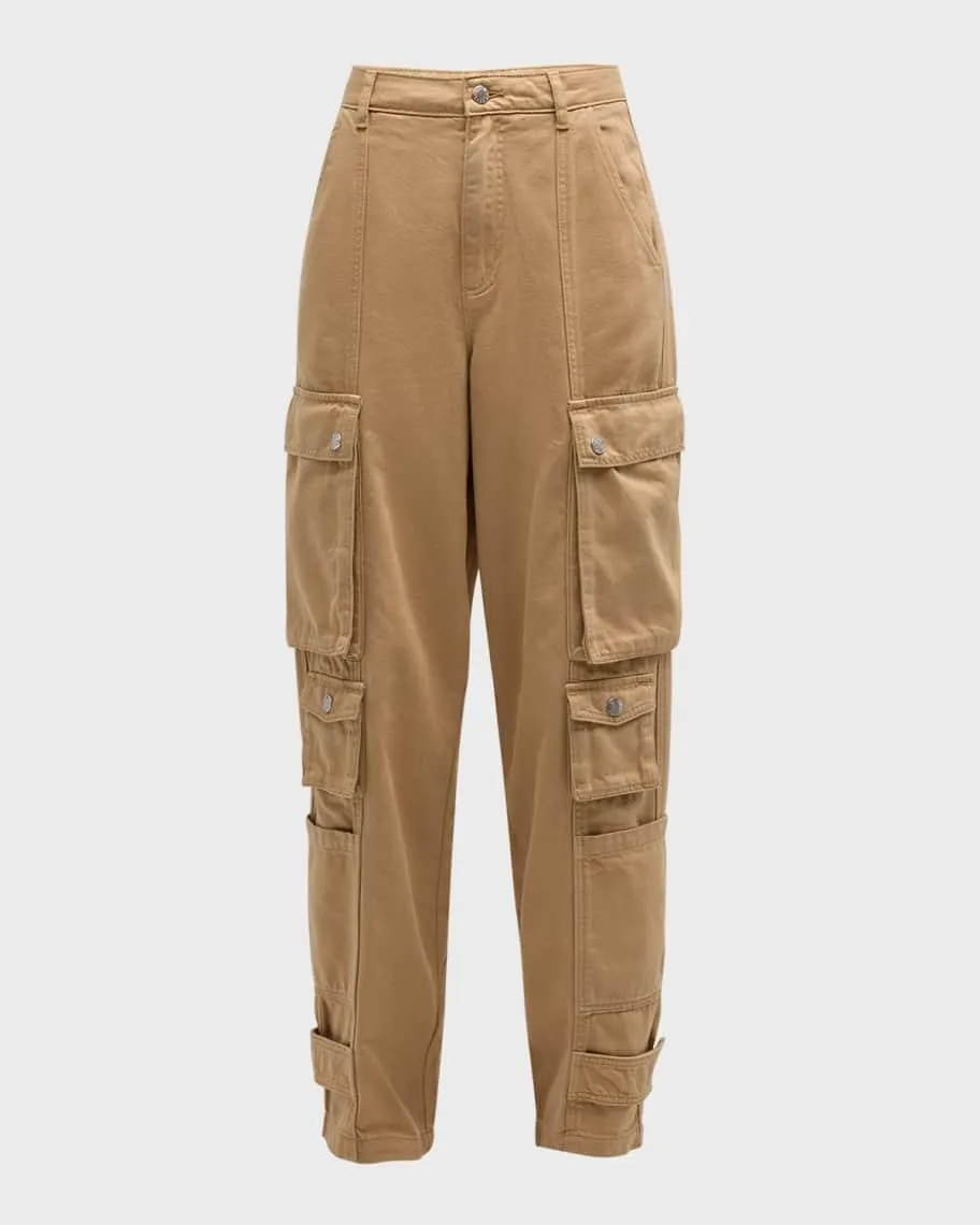 Campo Snap-Cuff Cotton Twill Cargo Pants