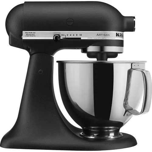 KitchenAid Artisan Series 5-Quart Tilt-Head Stand Mixer in Cast Iron Black - KSM150PSBK