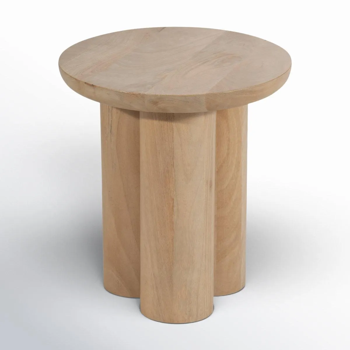 Faustine Modern Neutral Wooden End Table
