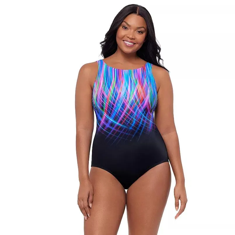 Women's Great Lengths Sport High Neck One-Piece Swimsuit
