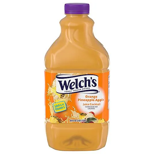 Welch's Juice Cocktail, Orange Pineapple Apple 64 fl oz