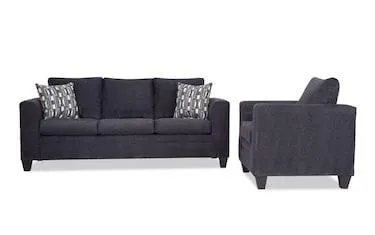 Stevie Charcoal 87'' Sofa & Chair