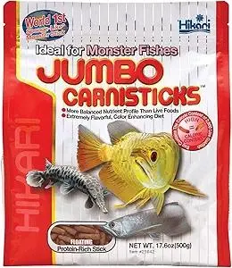 Hikari Tropical Jumbo Carnisticks Fish Food, 17.6 oz (500g)