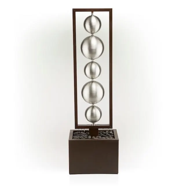 Alpine Corporation 55-in H Metal Tiered Outdoor Fountain Pump Included