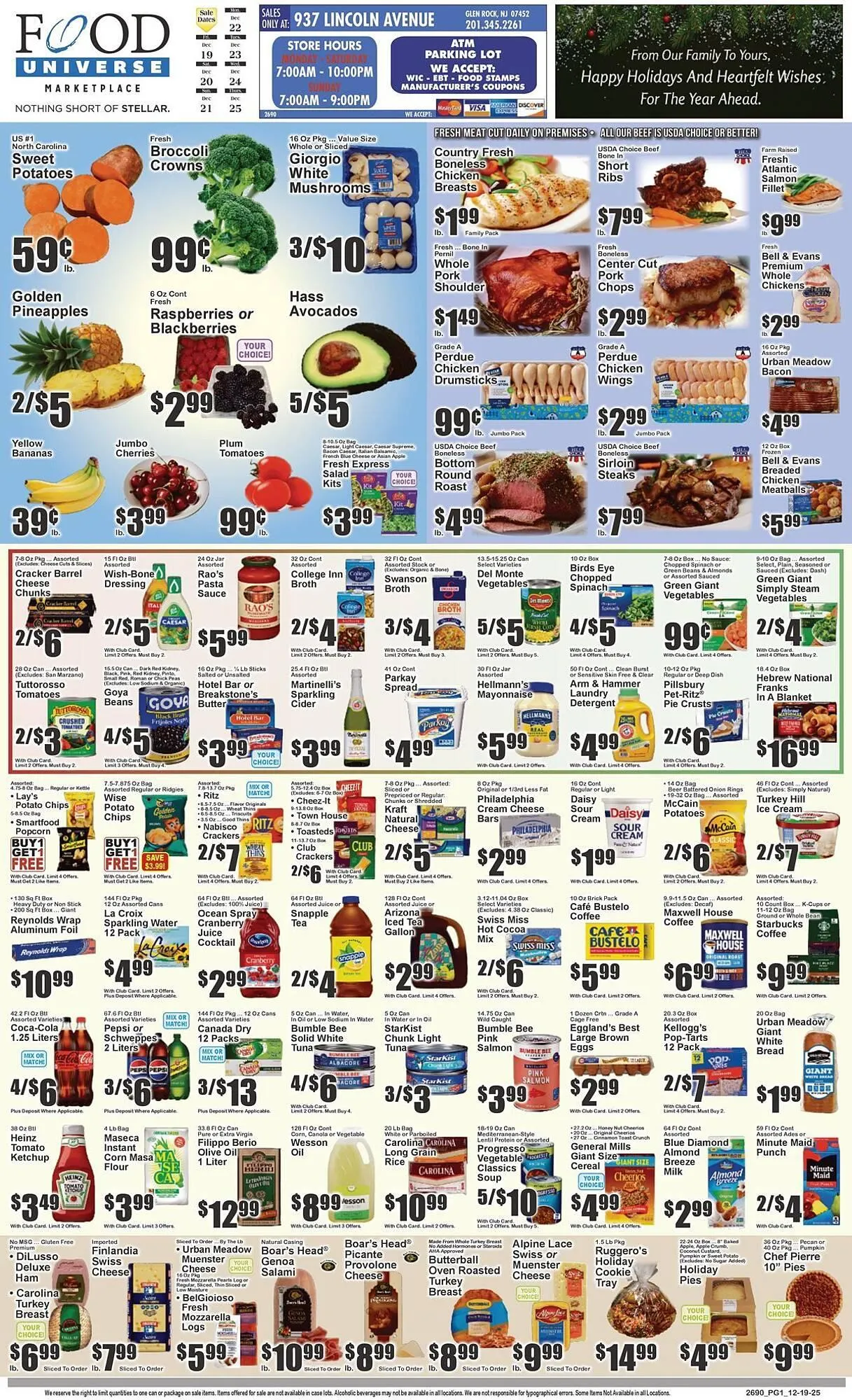 Weekly ad Food Universe circular from December 19 to December 25 2025 - Page 1