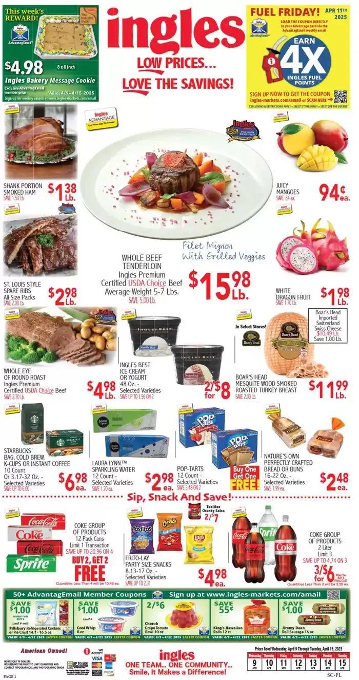 Weekly ad Discounts and promotions from April 9 to April 15 2025 - Page 1