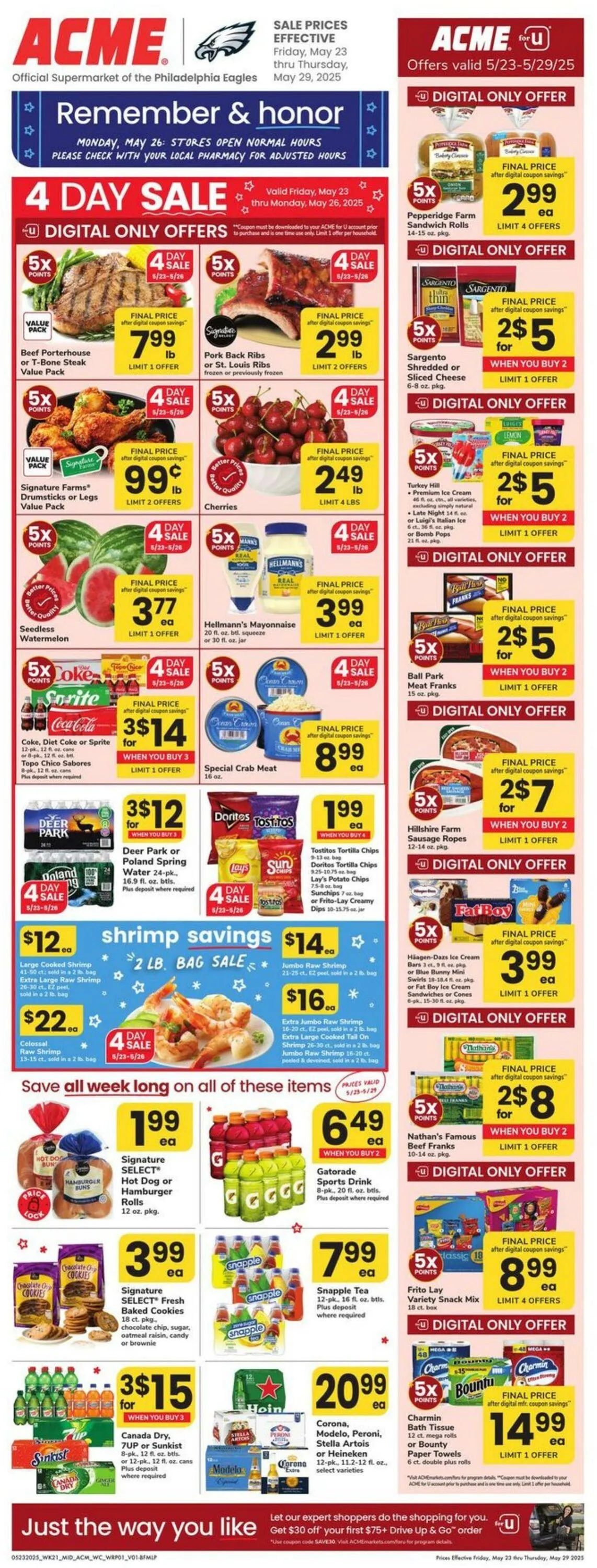 Weekly ad Acme Current weekly ad from May 23 to May 29 2025 - Page 1