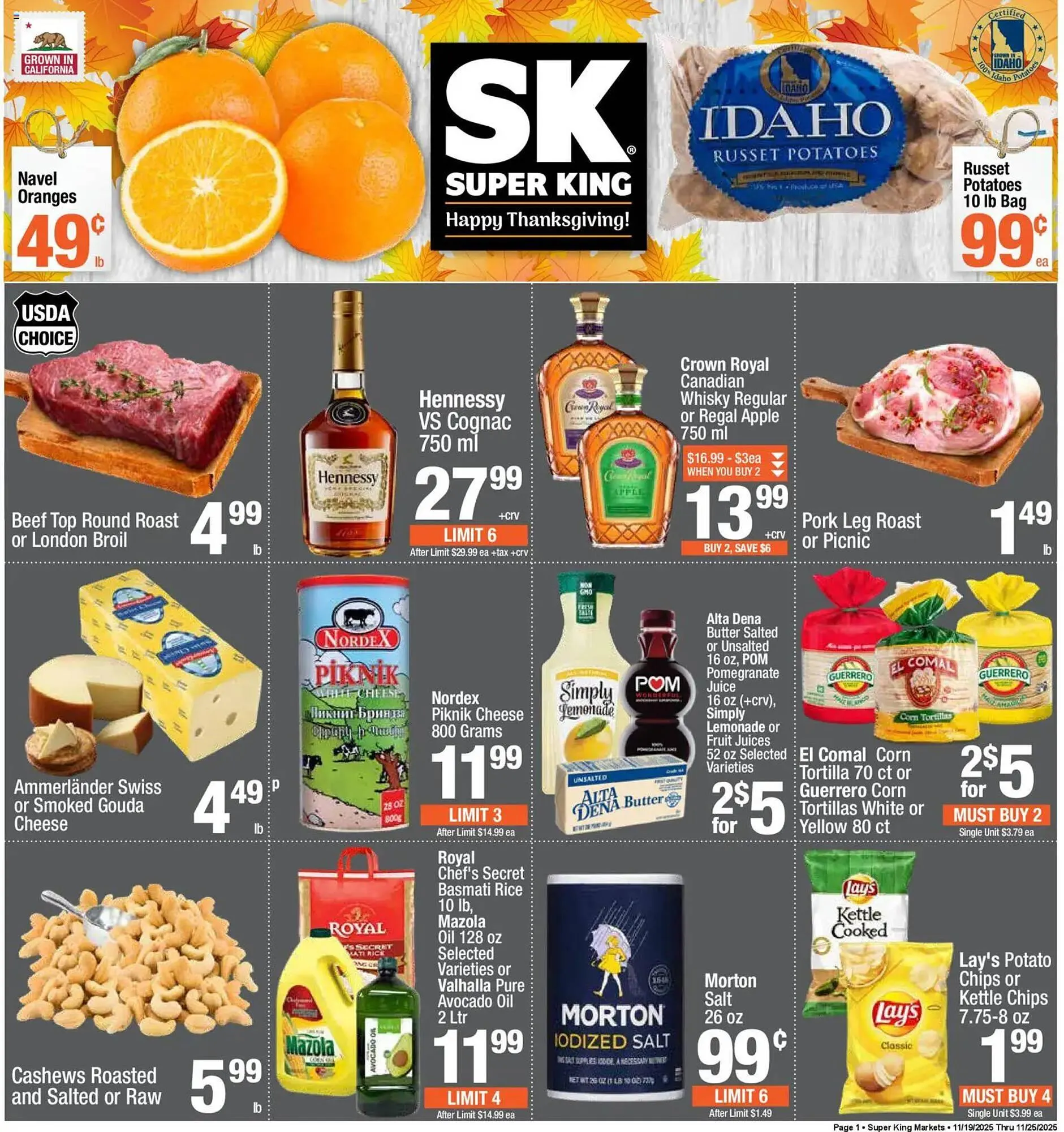 Weekly ad Super King Markets weekly ad from November 19 to November 26 2025 - Page 1