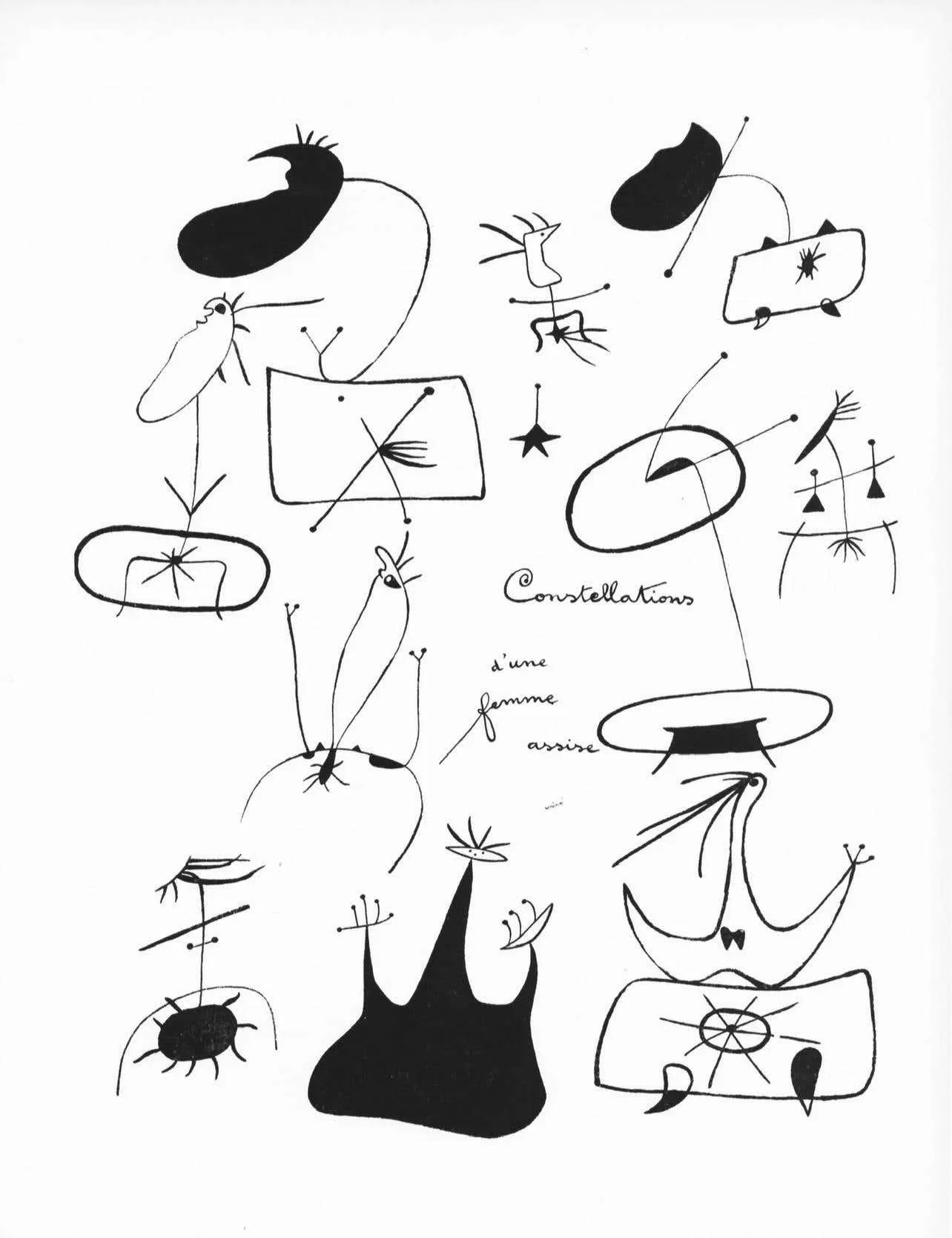 Joan Miró Constellations d'une femme assise, Société internationale d'art XXe siècle 1939