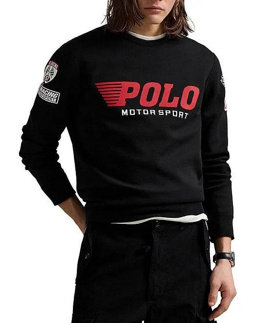 Double-Knit Motorsport Graphic Sweatshirt
