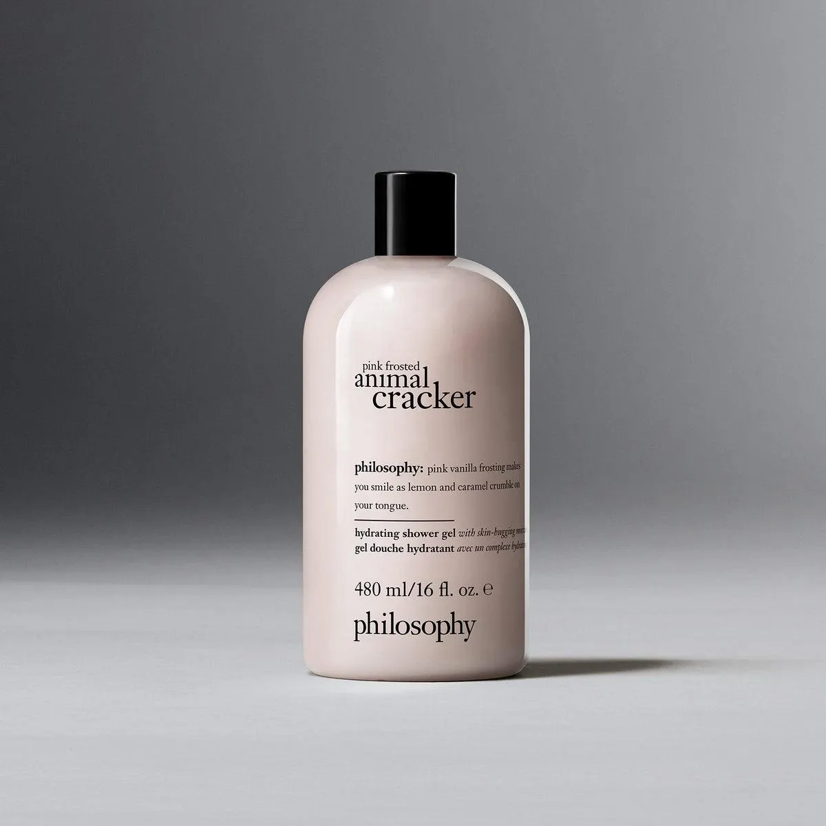 pink frosted animal cracker hydrating shower gel