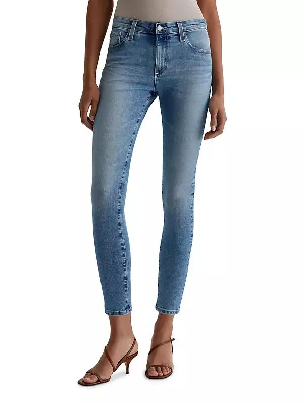 Farrah Stretch-Cotton Ankle Skinny Jeans