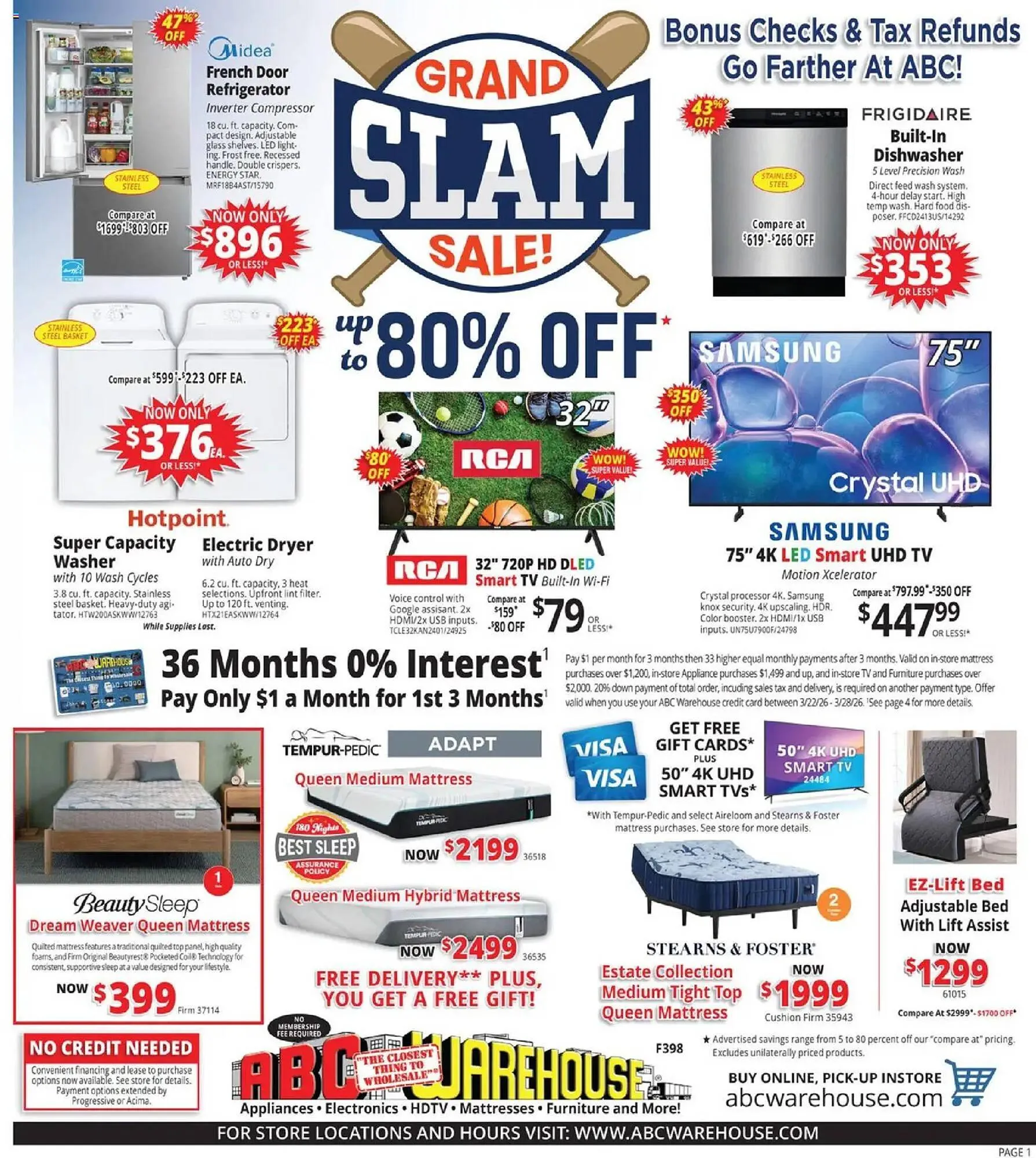 Weekly ad ABC Warehouse weekly ad from March 22 to March 29 2026 - Page 1