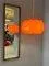 Hanging Lamp in Orange Plastic from Ilka Plast