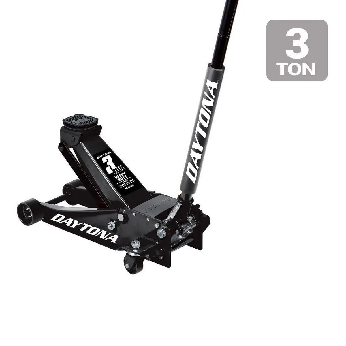 3 Ton Professional Floor Jack with RAPID PUMP, Black