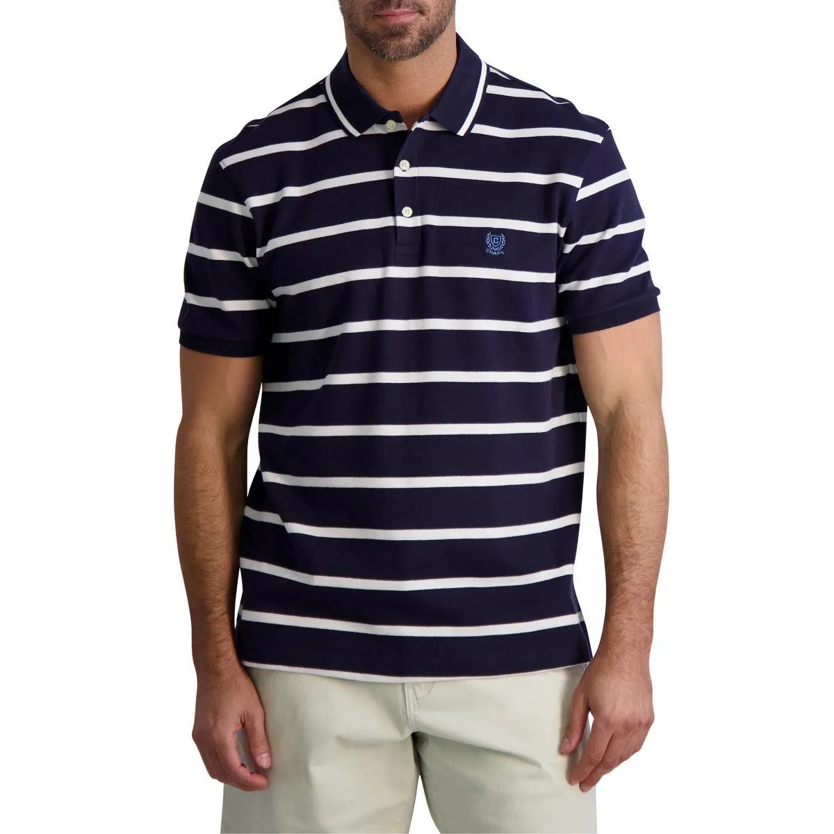 Chaps Men's Interlock Stripe Polo