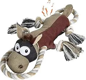 IOKHEIRA Dog Toys for Aggressive Chewers,Tough Indestructible Dog Toys,Squeaky Dog Toys for Large Dogs,Durable Dog Chew Toys (Auburn)