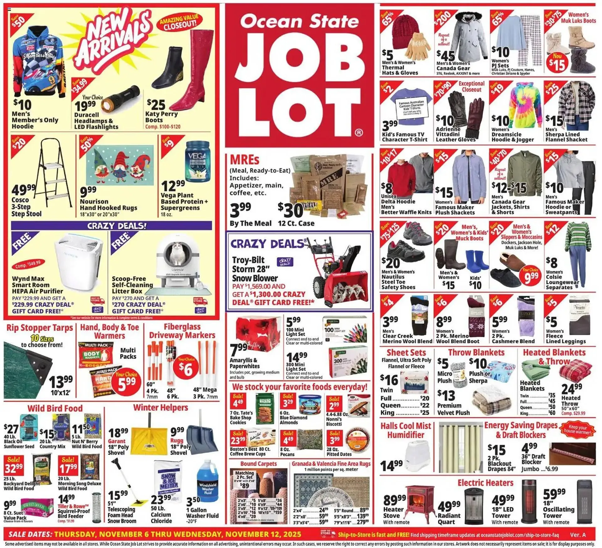 Weekly ad Ocean State Job Lot flyer from November 6 to November 12 2025 - Page 1