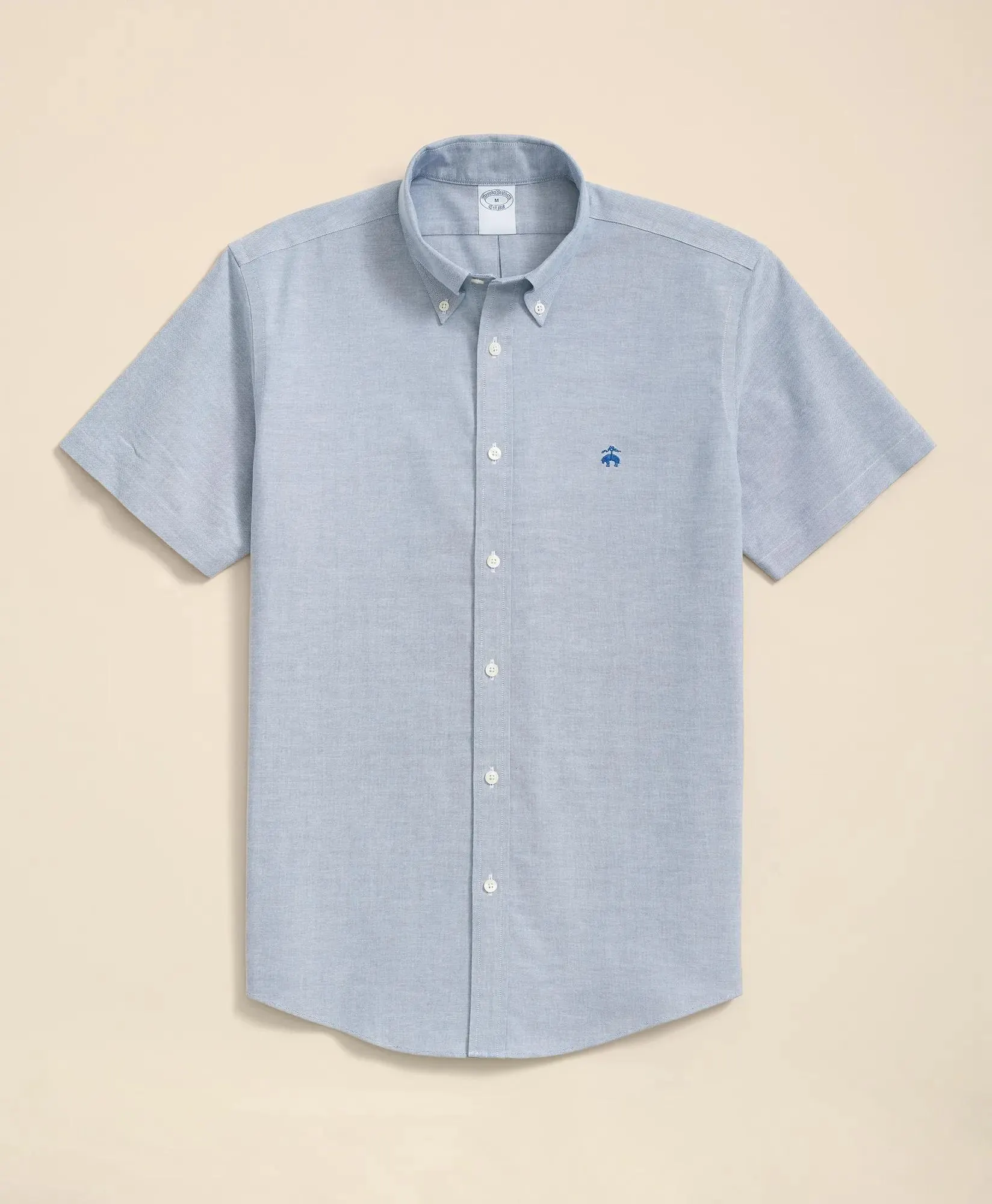 Stretch Non-Iron Oxford Button-Down Collar, Short Sleeve Shirt
