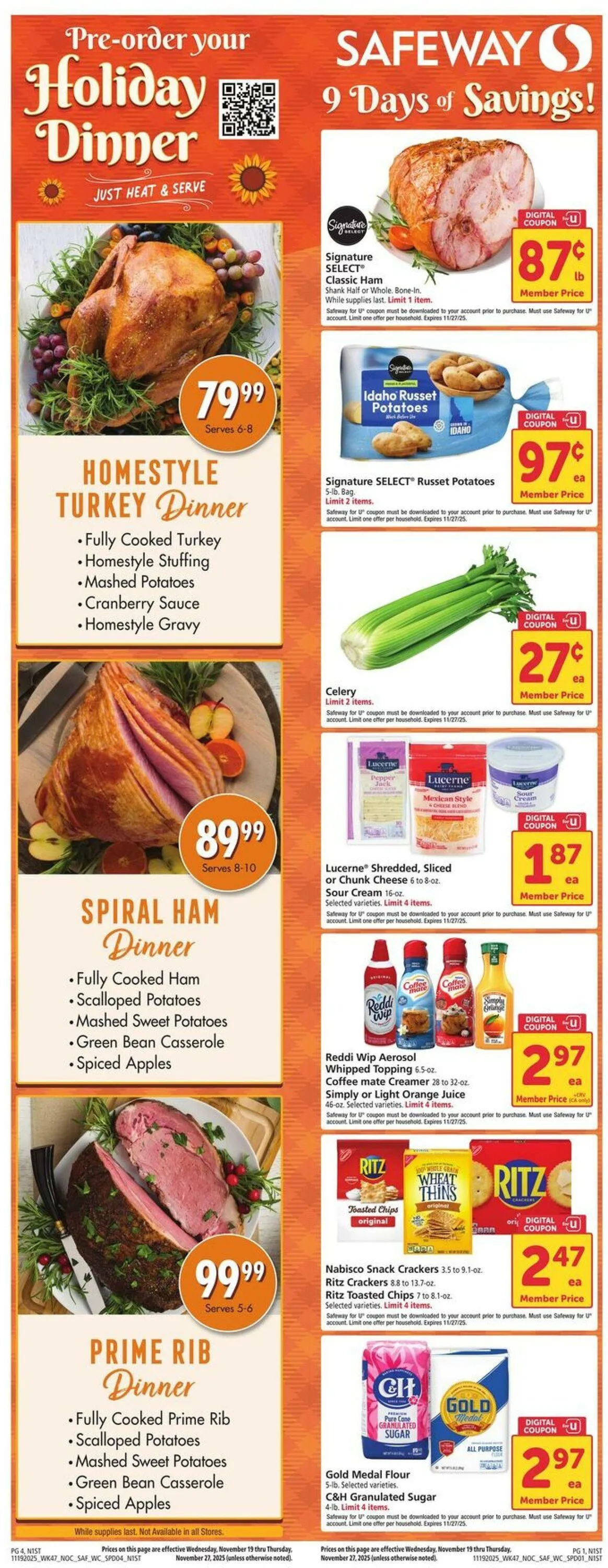 Weekly ad Safeway Current weekly ad from November 19 to November 27 2025 - Page 1
