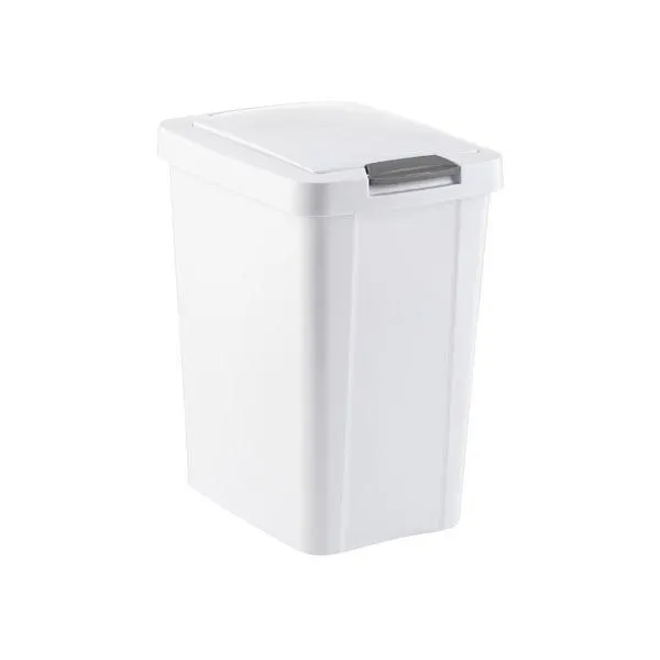 Sterilite 7.5 gal White Touch-Top Trash Cans