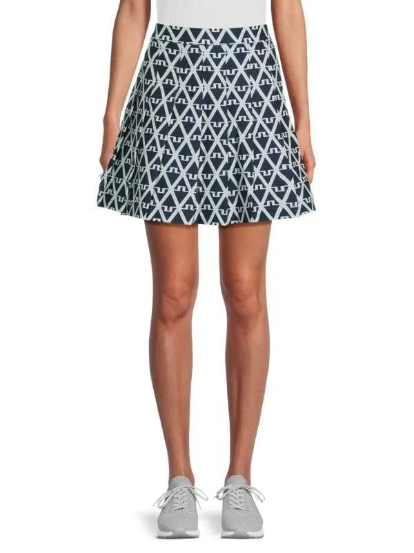 Adina Monogram Print Mini Skirt