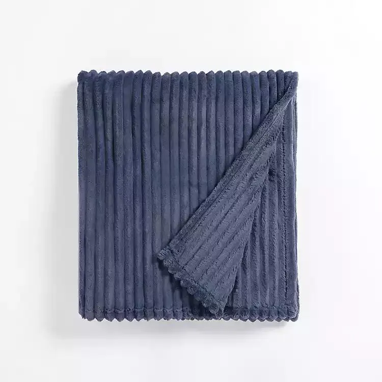 Blue Velvet Corduroy Throw