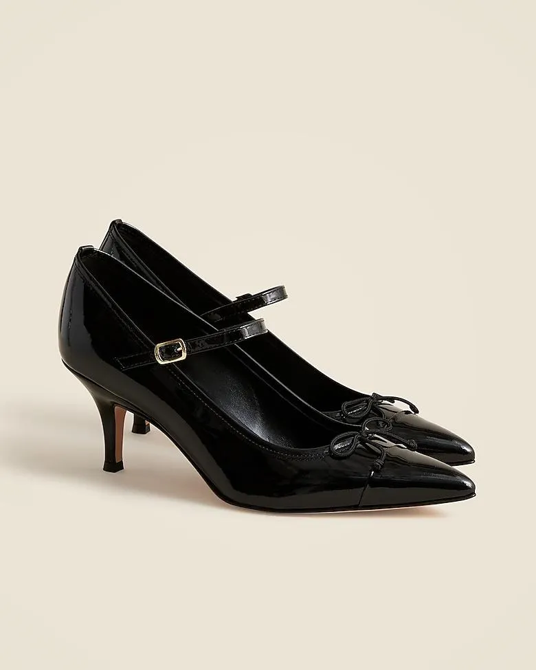 Made-in-Italy Colette cap-toe pumps in patent leather