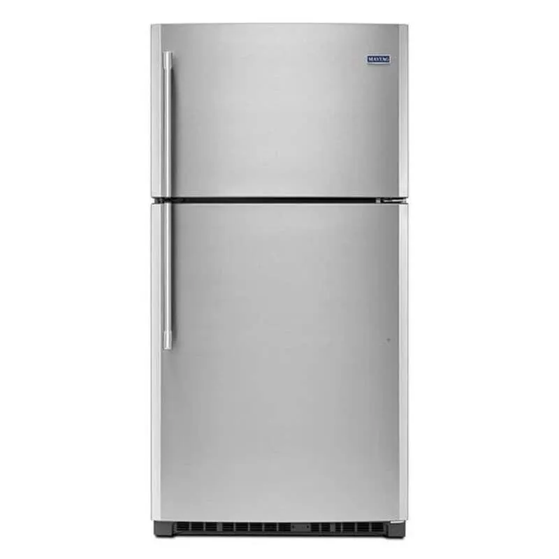 Maytag 33 in. 21.2 cu. ft. Top Freezer Refrigerator with Ice Maker - Fingerprint Resistant Stainless Steel