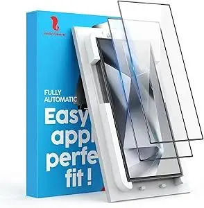 Compatible with Samsung Galaxy S24 Ultra Screen Protector Clear,[100% Fingerprint Unlock][Shatterproof][Anti-Fingerprint] 3D Full Coverage 9H Screen Protector,Easy Installation,2 Pack