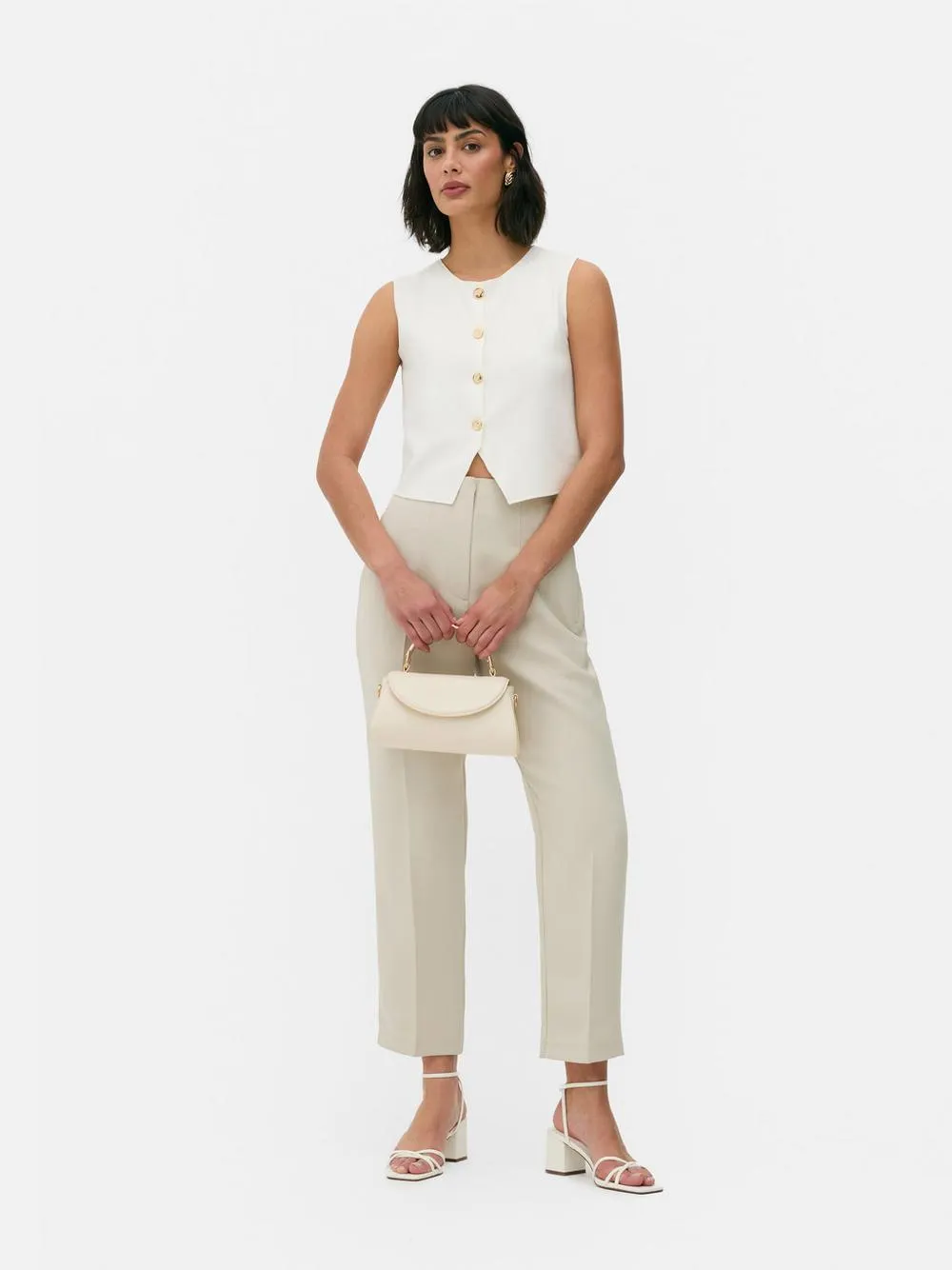 Pin Stitch High Waist Pants