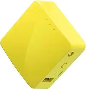 GL.iNet GL-MT300N-V2 (Mango) Portable Mini Travel Wireless Pocket VPN WiFi Router - 2X Ethernet Ports | USB 2.0 | OpenWrt | OpenVPN/Wireguard for Public & Hotel Wi-Fi | Easy to Set up via Admin Panel