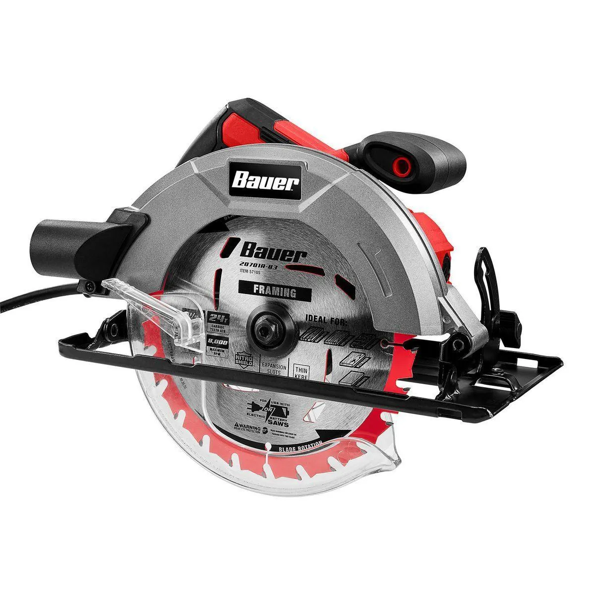 BAUER 14 Amp, 7-1/4 in. Circular Saw