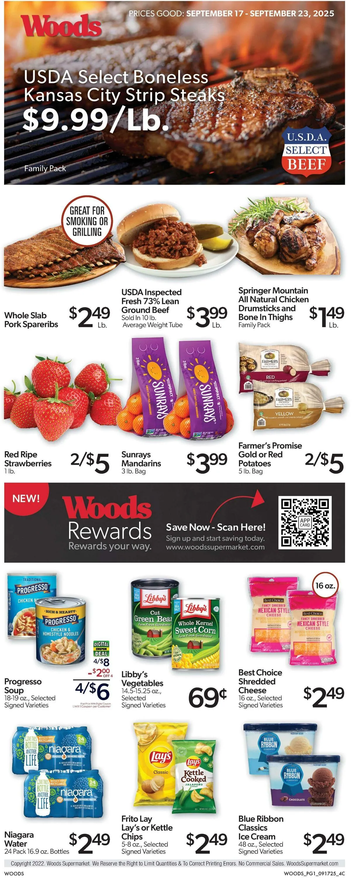 Weekly ad Woods Supermarket from September 17 to September 23 2025 - Page 1
