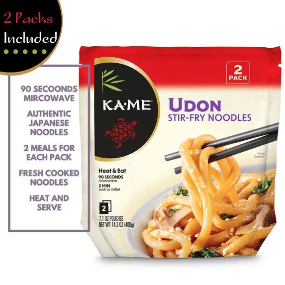 KA-ME Udon Stir Fry Noodles, 7.1 oz, 2 Count