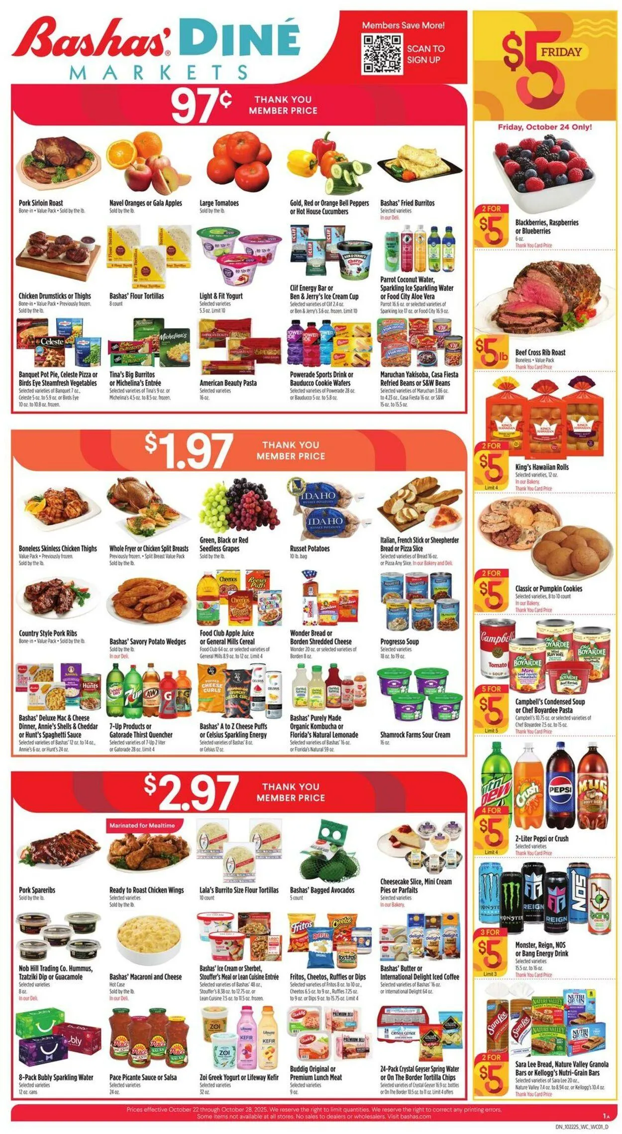 Weekly ad Bashas Current weekly ad from October 22 to October 28 2025 - Page 1