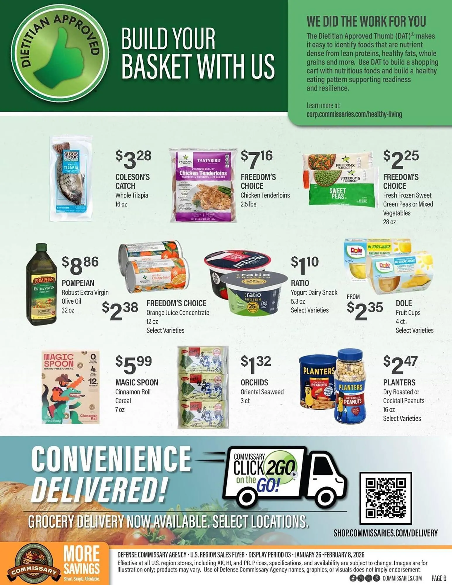 Weekly promotion Commissary weekly ad spanning from January 26 to February 8 2026 - Page 6 for Catalogue 365