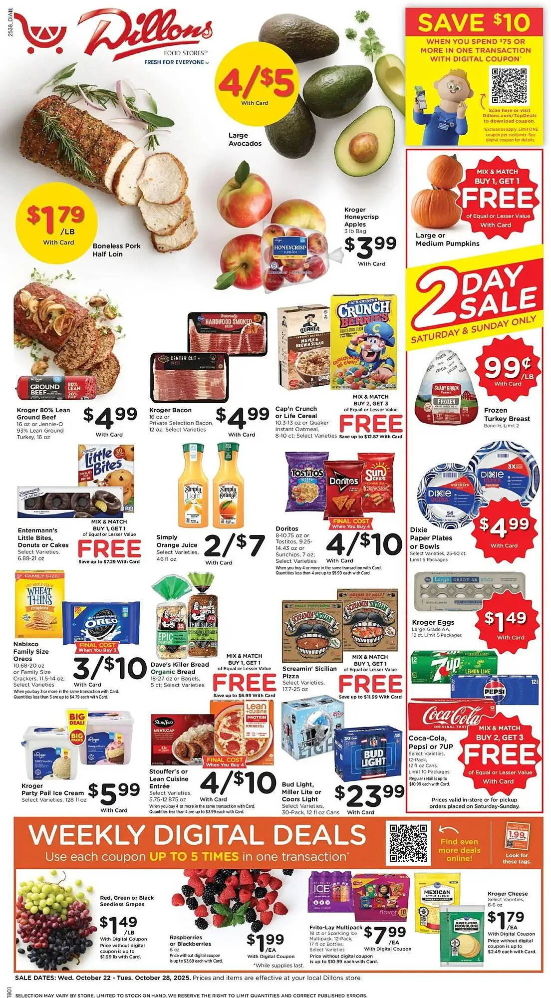 Weekly ad Dillons weekly ad from October 22 to October 28 2025 - Page 1