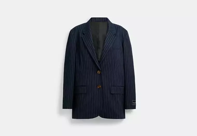 Single Breasted Pinstripe Blazer