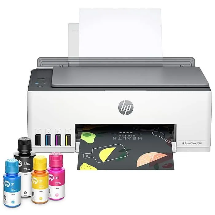 HP Smart Tank 5101 Wireless All-in-One Color Cartridge Free Ink Tank Printer,