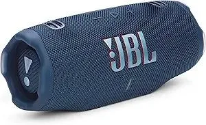 JBL Charge 6 - Portable Waterproof & Drop-Proof Bluetooth Speaker, Bold Pro Sound with AI Sound Boost, 28Hrs of Playtime, Built-in powerbank & Comes with a Sturdy/Removable Carrying Strap (Blue)