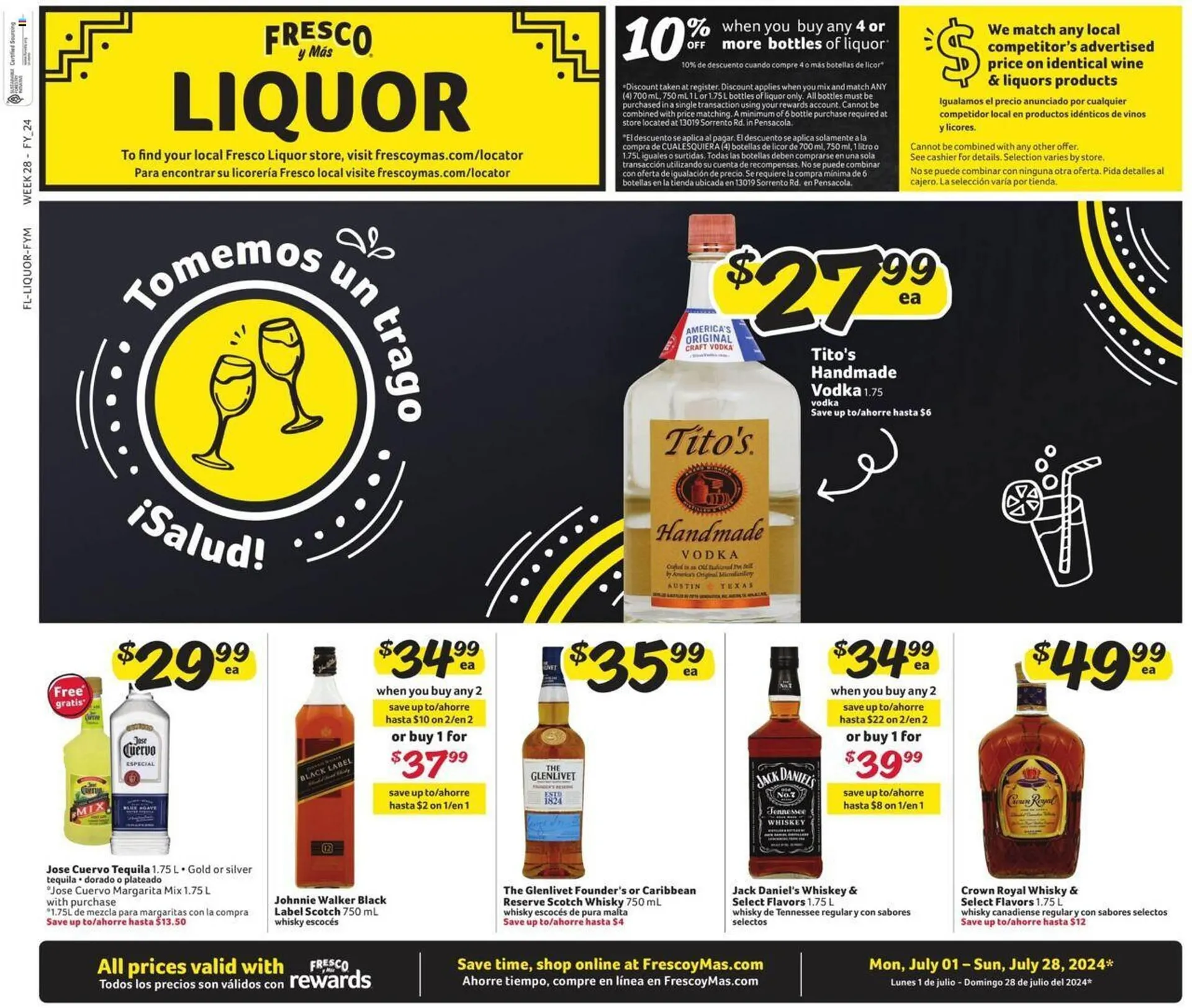 Weekly ad Fresco y Más Weekly Ad from July 1 to July 28 2024 - Page 1