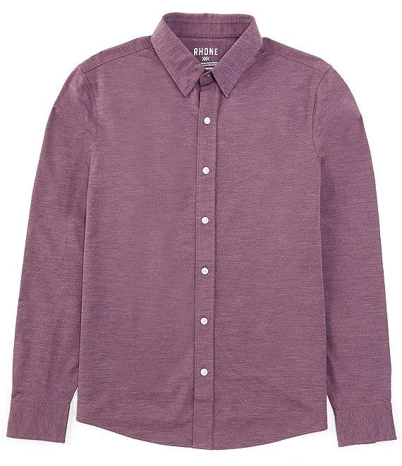 Slim Fit Performance Stretch Solid Commuter Long Sleeve Woven Shirt