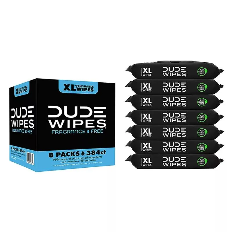 Dude Flushable Adult Wet Wipes - Fragrance Free, 8 pk./384 ct.