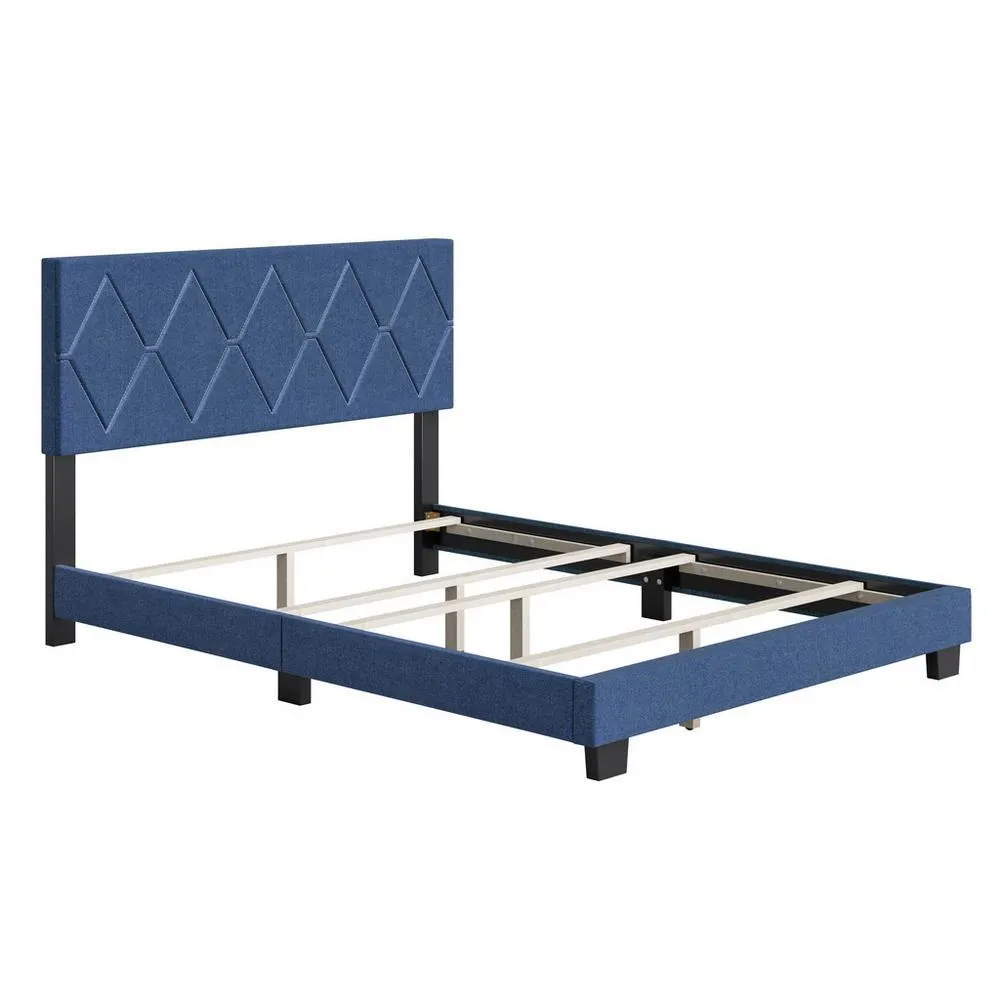 Dublin King Blue Linen Bed